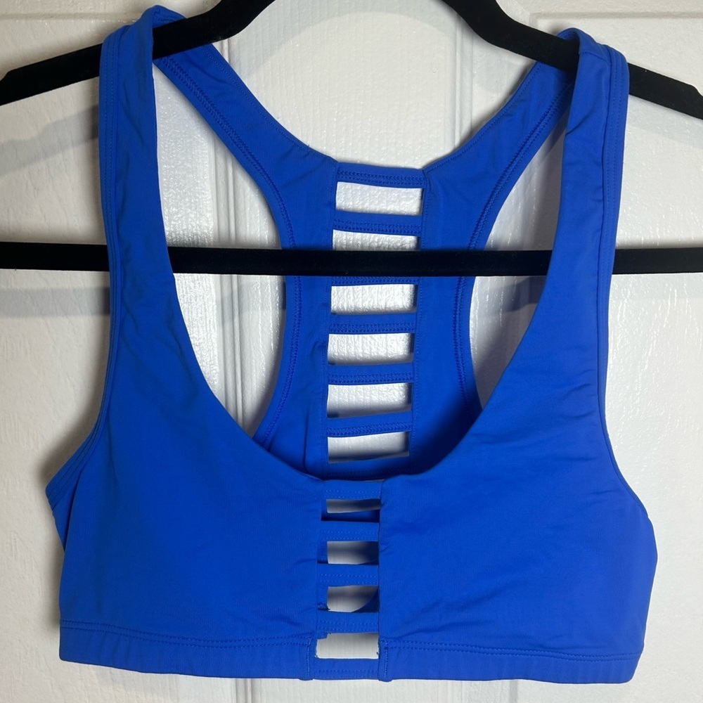 PINK Victoria's Secret Royal Blue Strappy Ladder-Back Sports Bra